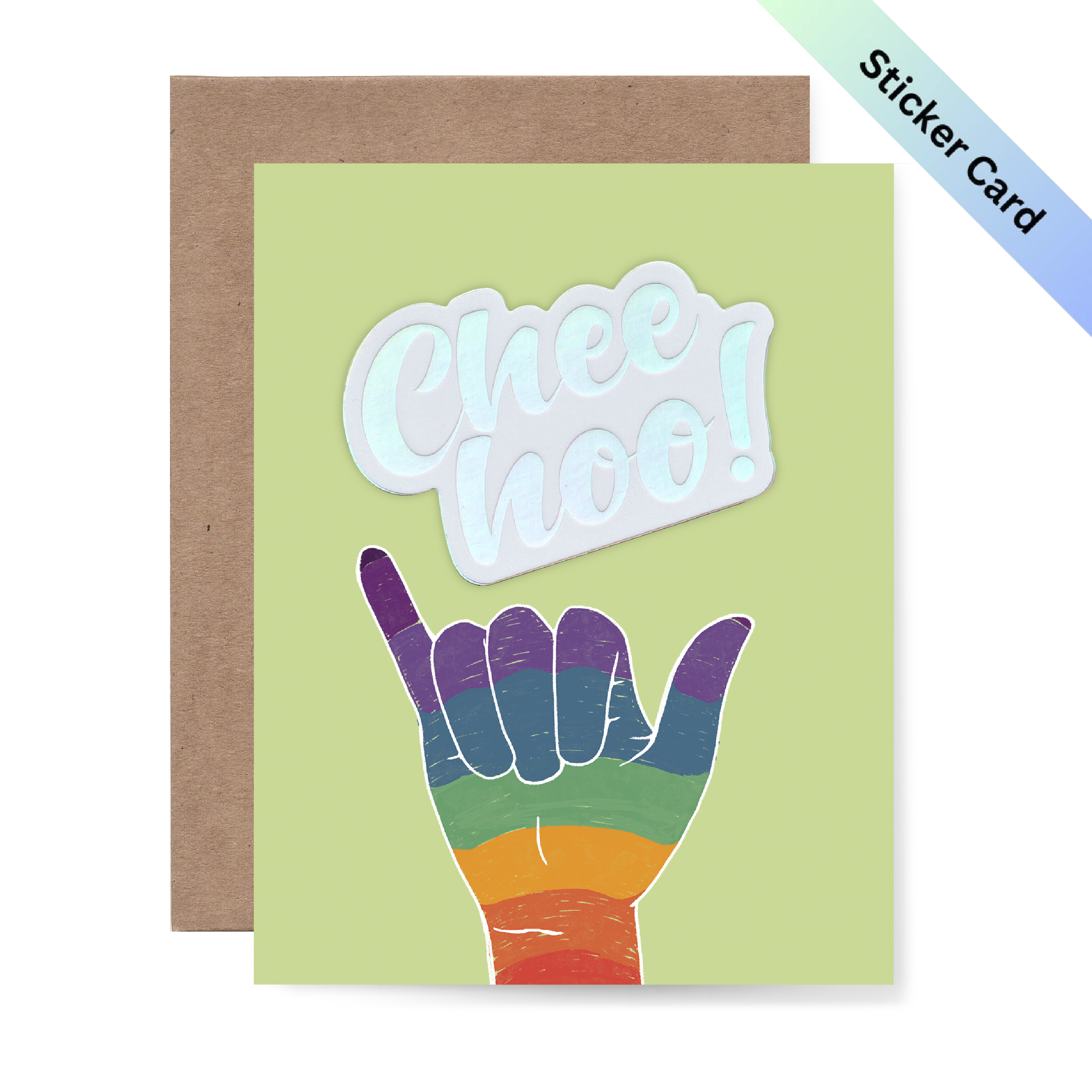 Cheehoo Shaka Sticker Card