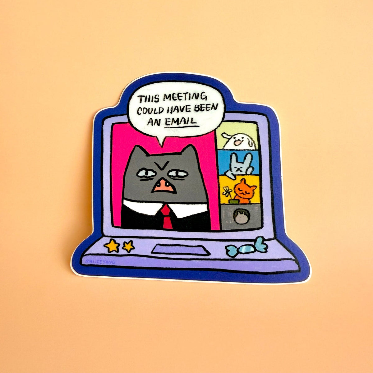 Email Meeting Waterproof Vinyl Sticker