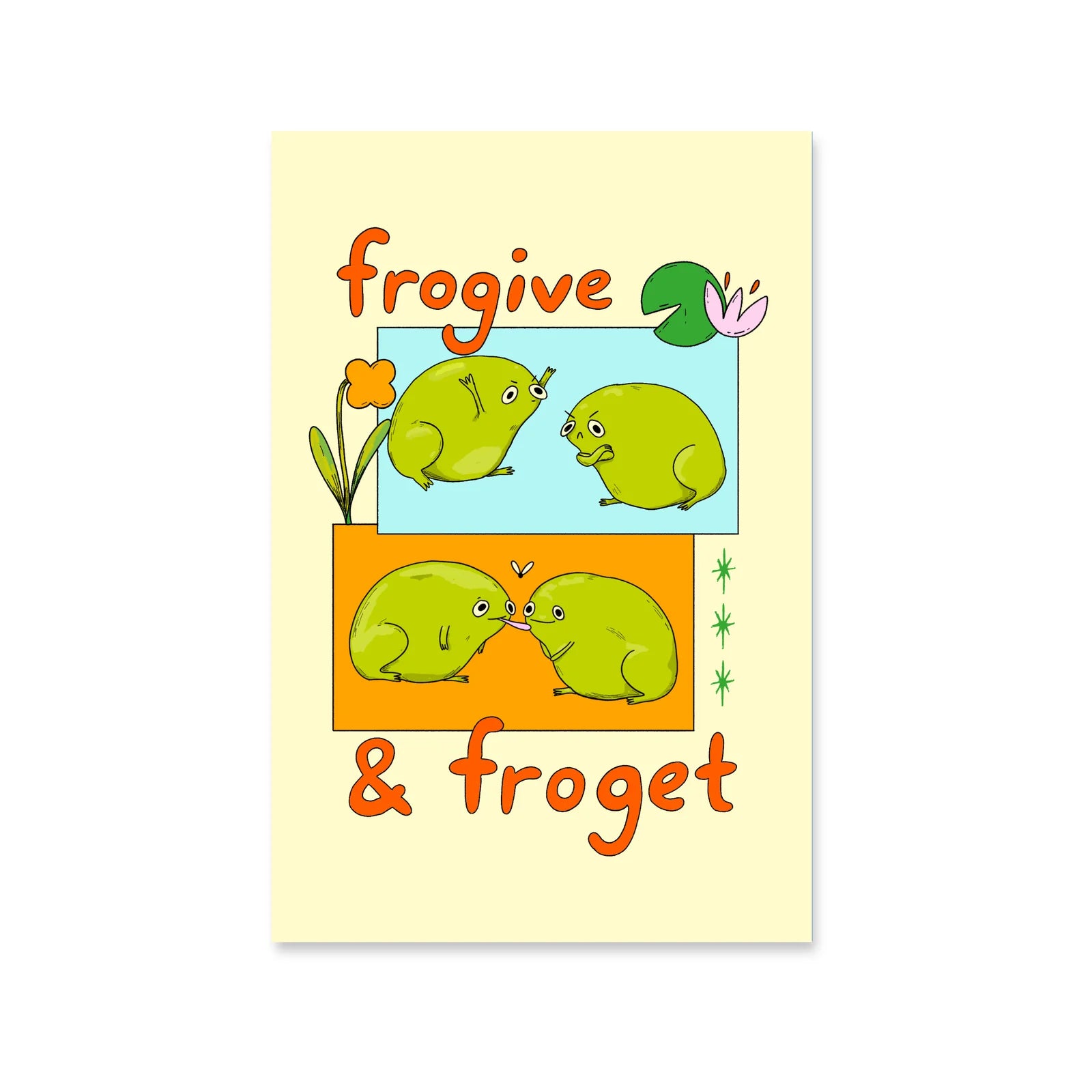 Postcard - Frogive and Froget