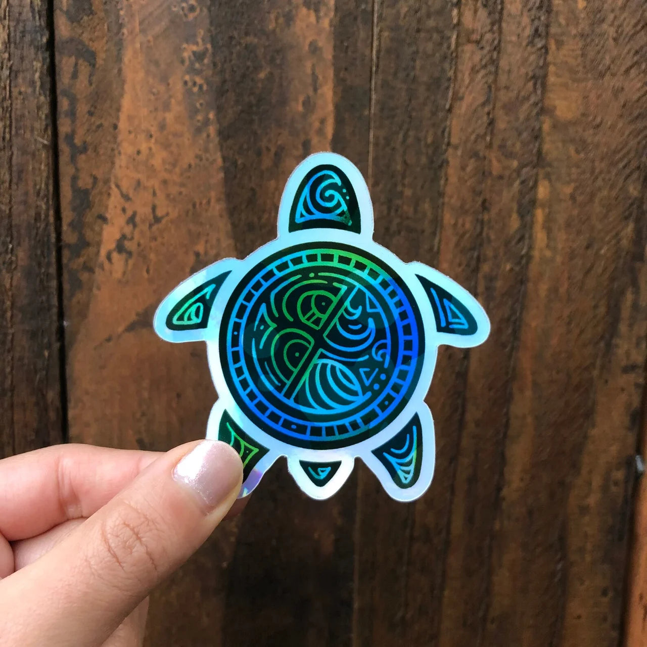 Hawaiian Green Sea Turtle (Honu) Holographic Sticker