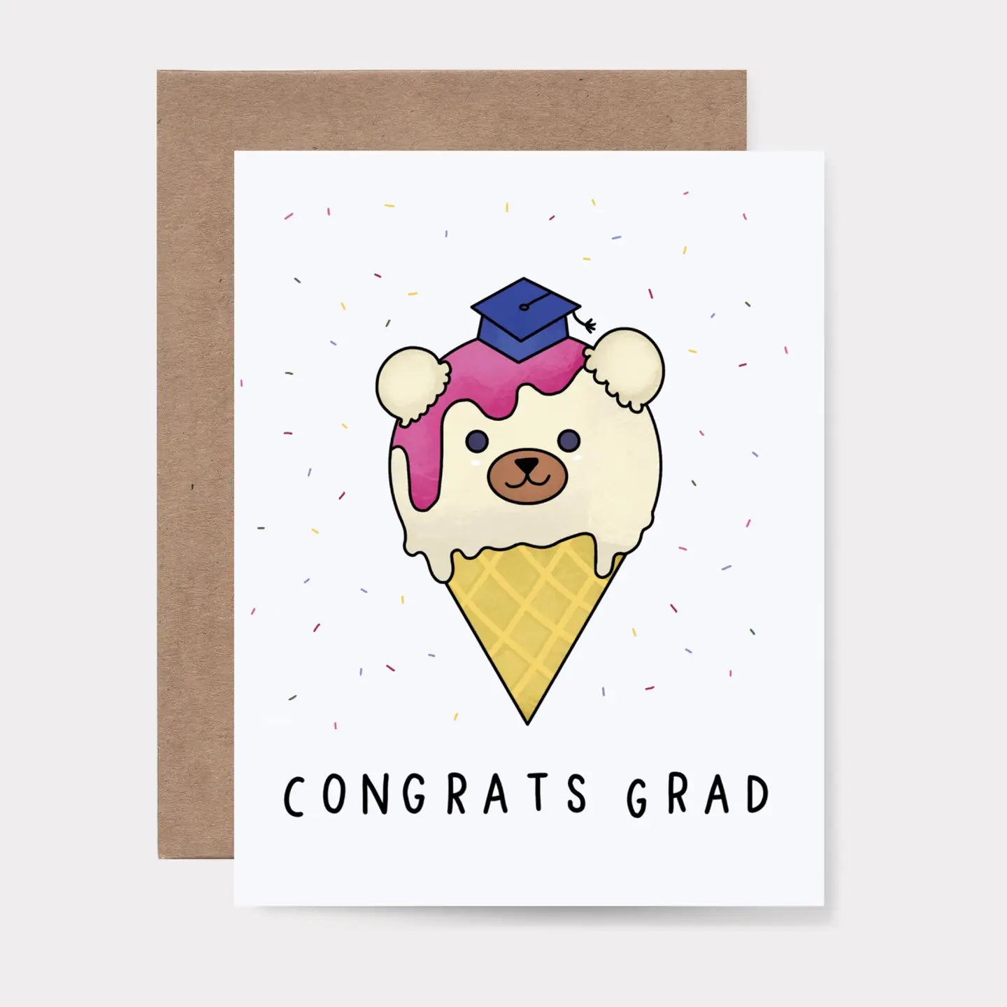 Congrats Grad Ice Cream Greeting Card