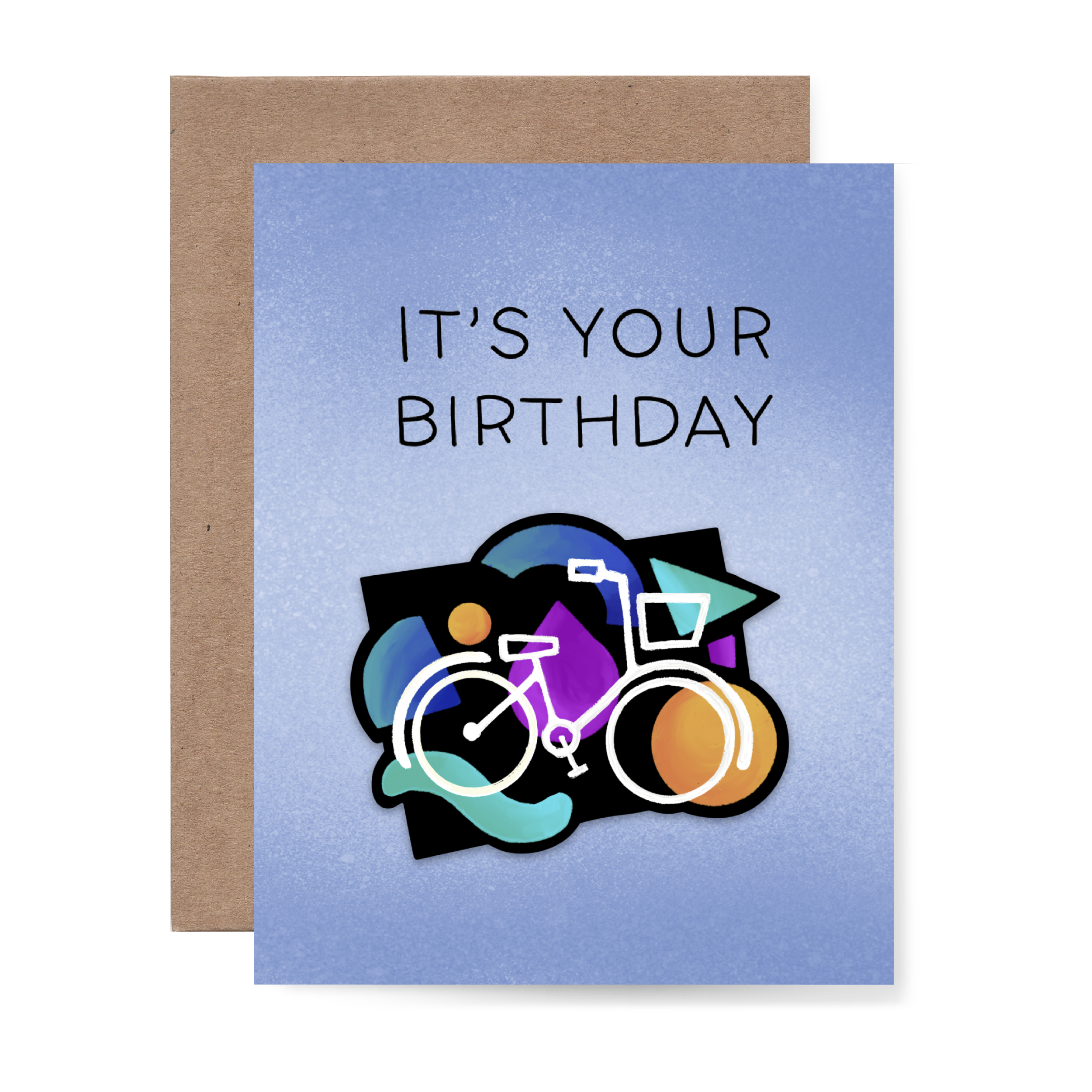 It's Your Birthday Abstract Bike Sticker Card