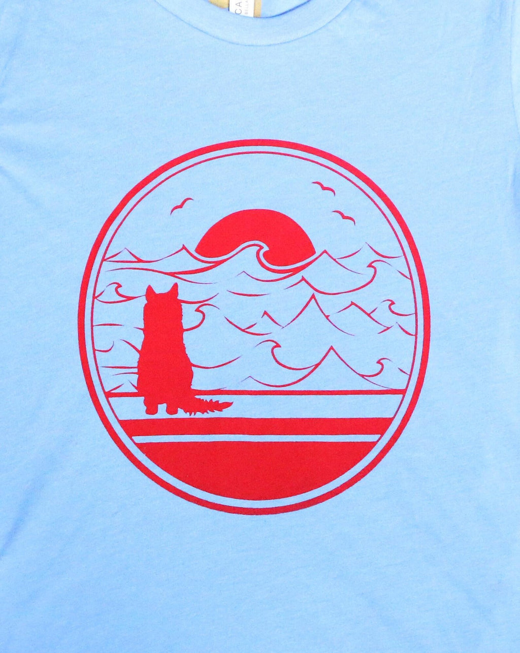 Unisex Adult T-Shirt - Kitty Sunset