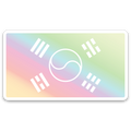 Korea Flag Holographic Sticker