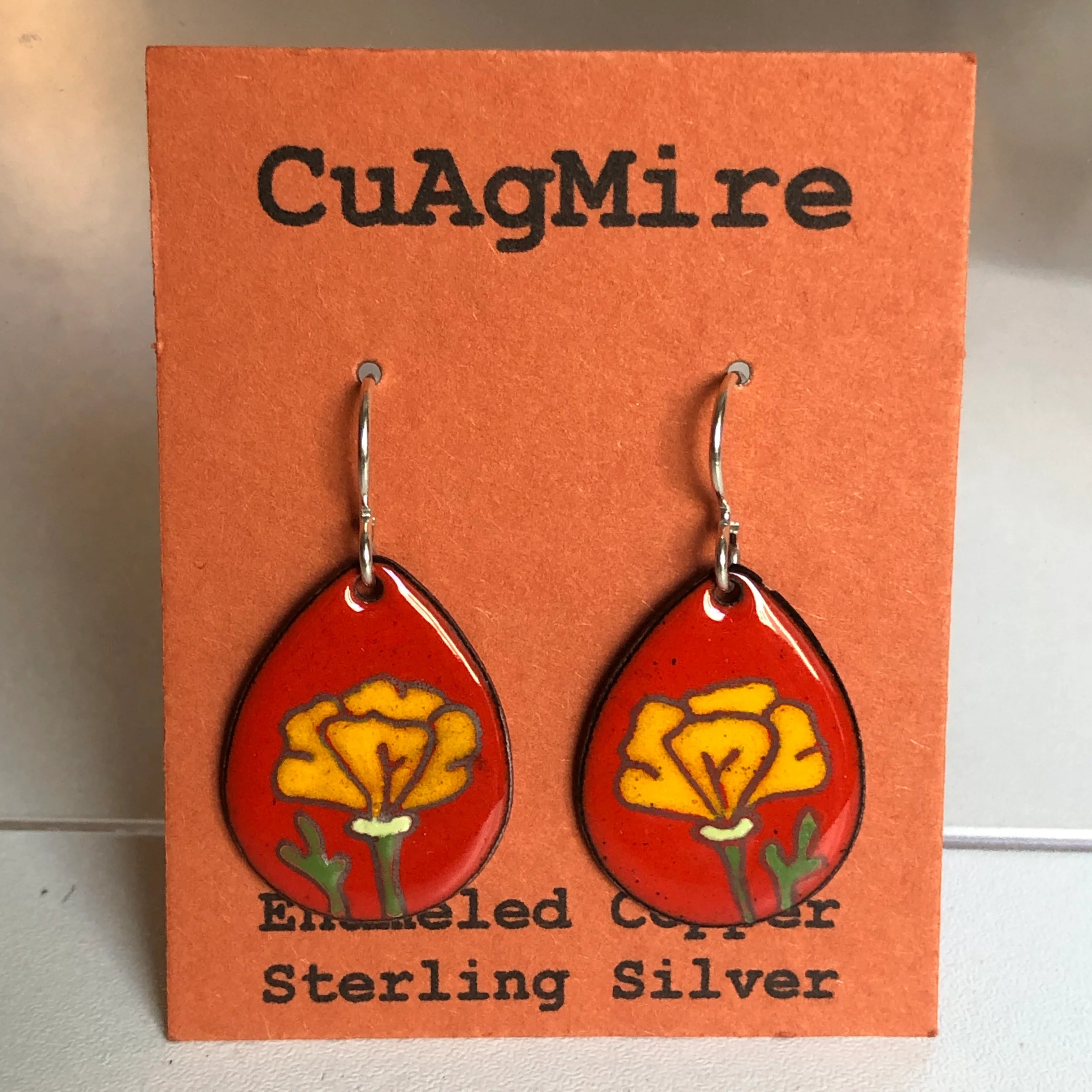 Large Poppy Earrings