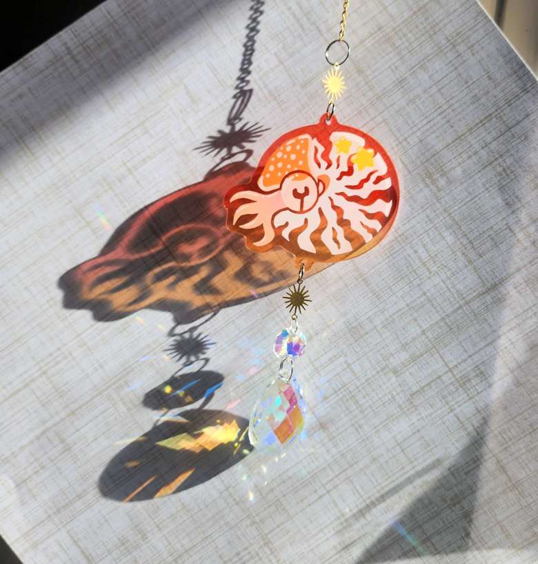 Nautilus Crystal Suncatcher