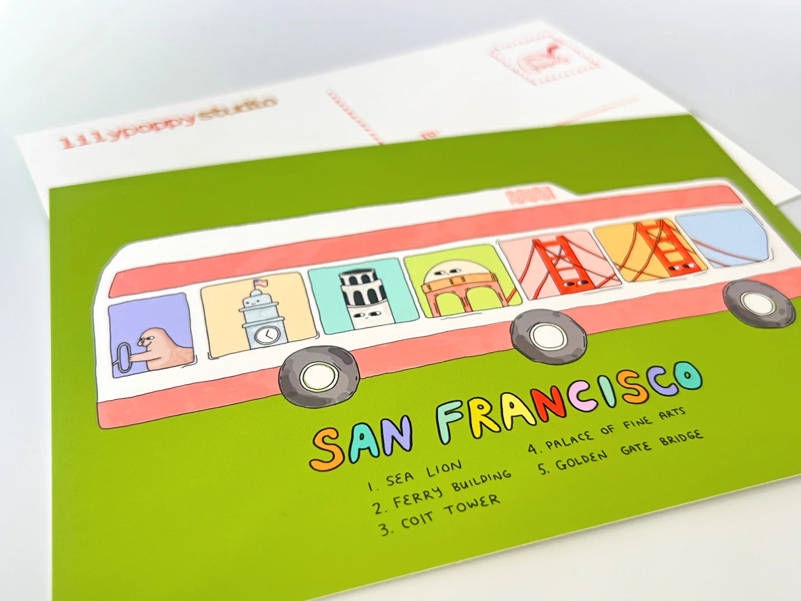 Postcard - MUNI bus