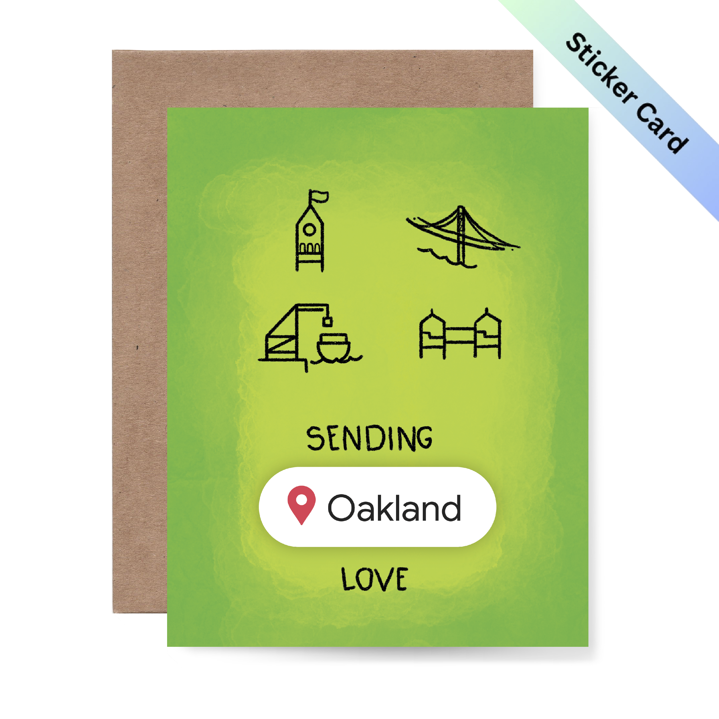 Sending Oakland Love Sticker Card