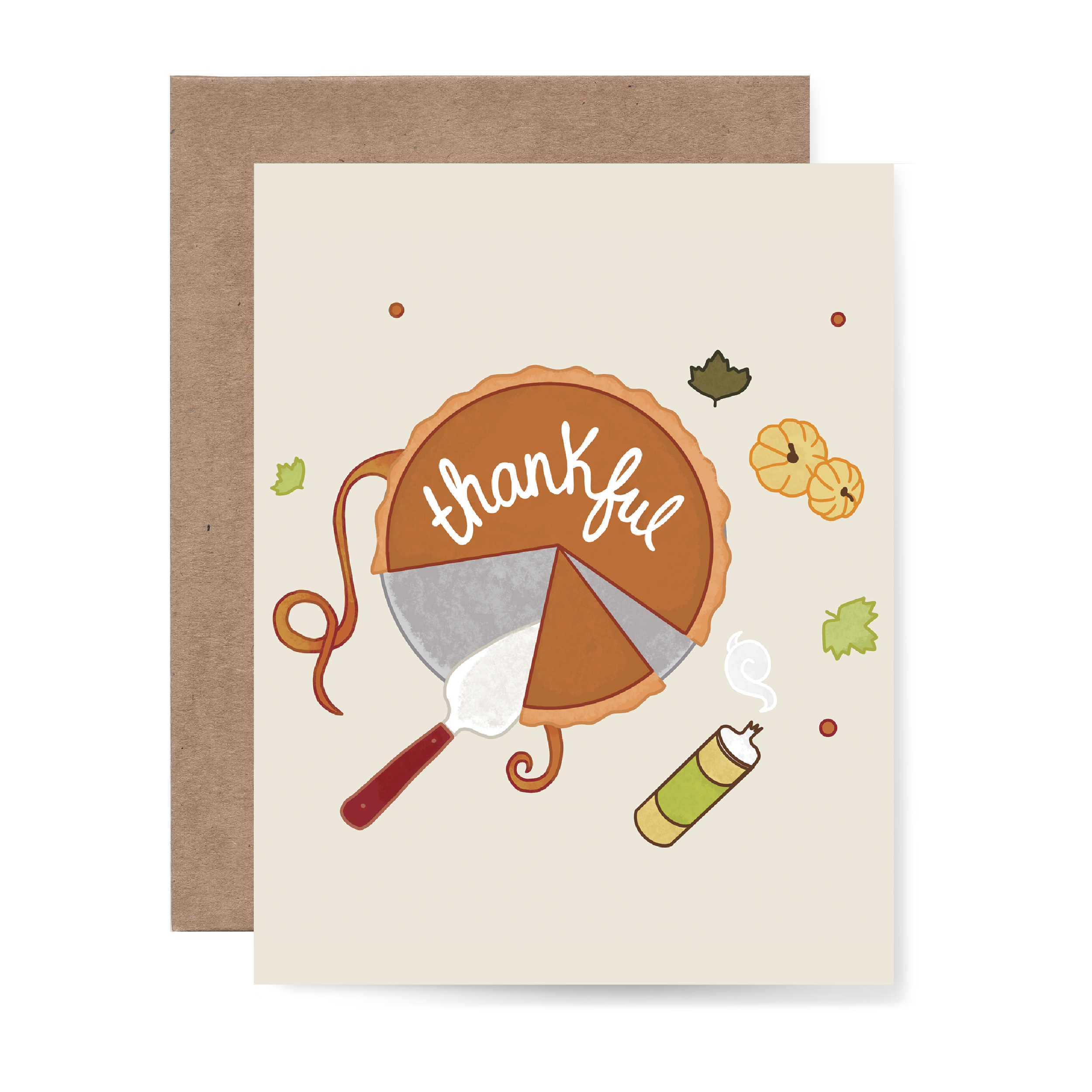 Thankful Thanksgiving Pie Greeting Card