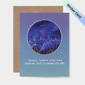 Twinkle Twinkle SF Skyline Sticker Card