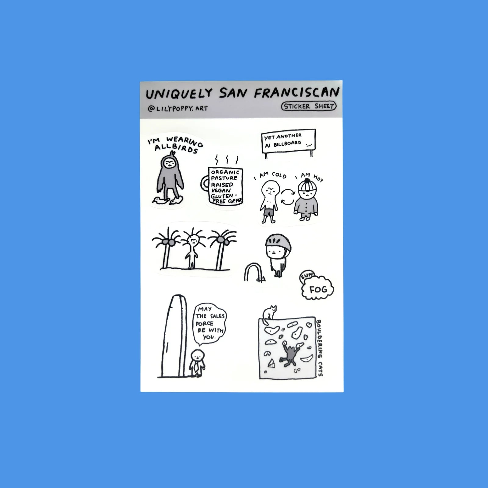 Uniquely San Franciscan sticker sheet