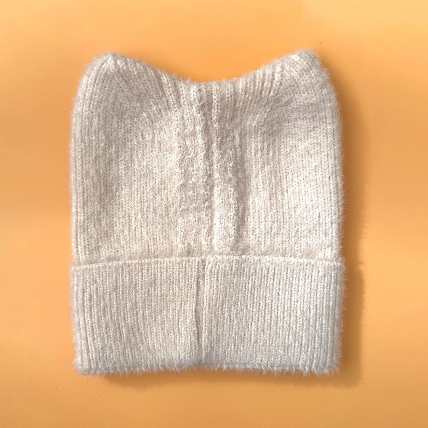 Bloom Thief: Embroidered Cat Ear Beanie (White)